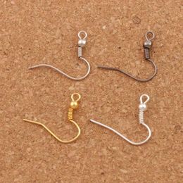 4Colors Copper Fish Clasps & Hooks 15mm 200pcs lot Polish Ear Earring Finding French Fishwire L3107269V