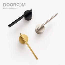 Dooroom Brass Door Lock Set Modern Gold Black Silver Interiror Bedroom Bathroom Double Wood Door Lever Set Dummy Handle Knob 231222