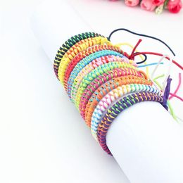 10 Colors Bohemian Brand Bangle Weave Cotton Friendship Bracelet Woven Rope String Friendship Bracelets For Friends205Z