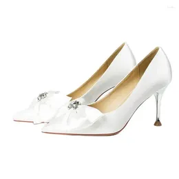 Dress Shoes Size 34-40 High Heels Wedding Banquet Women Stiletto Heel Sexy Bridesmaid Pointed White