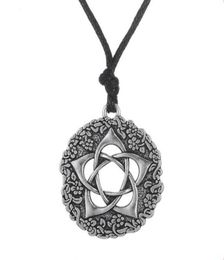 L11 Star Rose Pentacle of the Goddess Penram Wiccan Jewelry Pewter Pendant Necklace6994575