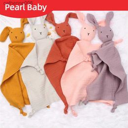 Sleeping Bags Baby Cotton Towel Baby Sleep Doll Rabbit Spit Towel Children's Blanket MulticolorL231225