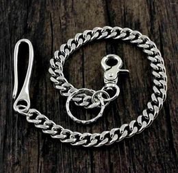 Keychains Long Metal Wallet Belt Chain Rock Punk Trousers Hipster Pant Jean Keychain Black Ring Clip Keyring Men39s Hip Hop Jew8824330