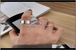 Vintage Hiphop Metal Punk Opening Index Finger Ring Set Joint Knuckle Anillos For Women Minimalist Jewellery Bague Riskn Band Rph5G4631093