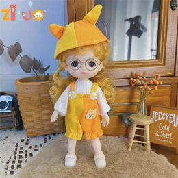 16cm BJD Girl Doll Toy 3D Simulation Princess Dress up Children's Toy Cute Doll Multi joint Doll Birthday Gift 231225