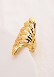 Luxury Wide Ring 18 k Solid Fine Gold Filled Bling Fashion Finger Rings Adjustable Women Thumb Big Round Punk Jewellery Gift4048917