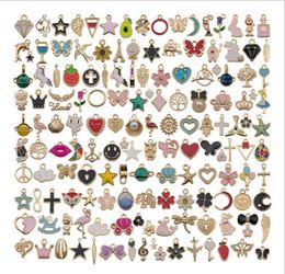 Mix 150pcs Jewelry Findings Bulk Oil Drip Handmade DIY Jewelry Accessories Charms Pendant fit Earring Bracelet Necklace Jewellery 6533021