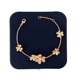 Van Clef Designer Bracelet Jewellery Women Fashion Original High Quality Charm Bracelets Flower Bracelet Luxury Exquisite