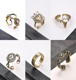 Luxury Designer Band Rings Fashion Crystal Rhinestone Ring Women Men Adjustable Rings Engagement Wedding Jewelry5872952