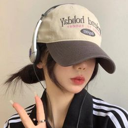 Ball Caps Baseball Cap Contrast Color Fashion Children's Peaked Korean Style Trendy Men And Women Big Head Circumference Couple Hat