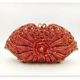 Bags Women Wedding Party Blue Gold Red Color Crystal Diamond Evening Bags Bridal Clutches Bags Clutch Purse for Female Handbag Wallet