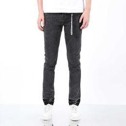 Designer Purple Brand Style Smoky Grey Washed with Wax Coating Slp Elastic Slim Fit Jeans for Men