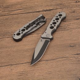 G1225 Survival Folding Knife 440C Titanium Coated Drop Point Blade Aluminium Alloy Handle Outdoor Camping Hiking EDC Pocket Folder Knives