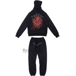 Fashion Clothing Luxury Designer Men's Sweatshirts New Young Thug Sp5der 555555 Spider Bright Print Pants Sweater Casual Set FY51