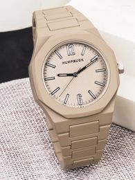 Wristwatches HUMPBUCK Men & Women Creative Design Quartz Movement Watch Waterproof Soft Touch Wristwatch 2024 Styles