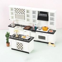 1 12 Scale Dollhouse Furniture Kitchen Cabinet Fridge Model Miniature Doll House Accessories Toys Gift for Children Kids 231225