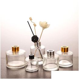 Perfume Bottle 50Ml 100Ml 150Ml 200Ml Clear Empty Room Aroma Reed Diffuser Glass Bottles Round Luxury Send By Ups/Ocean Express Drop D Dha3X