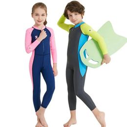 set Summer Children Swimsuit Ready Stock Kid Wetsuit Diving Clothing Longsleeved Incense Swimwear Sunscreen Speed Trunk Swimming