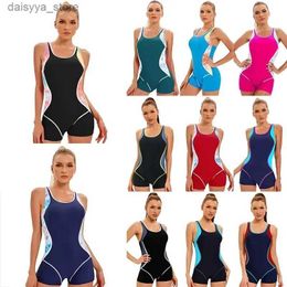 Swim wear 2023 Patchwork Sport One Piece Swimsuit Plus Size Swimwear Women Professional Sport Bathing Suit Surfing Swimsuits Swimming SuitL23118