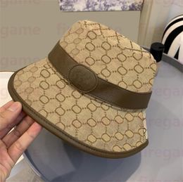 Vintage Canvas Fedora Classic Letters Design Bucket Hats Womens Mens INS Fashion Street Sun Caps Summer Outdoor Daily Wild Hat5713268