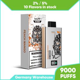 Vape 9000Puffs Bar Disposable 9K Puffs Electronic Cigarette 2% 5% Strength Blueberry Taste E Liuqid Pod Device