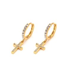 Solid Gold GF fine Charm Many CZ Inlay Earrings for Women Girl Special Design Christian party Jewelry God Bless women6941114