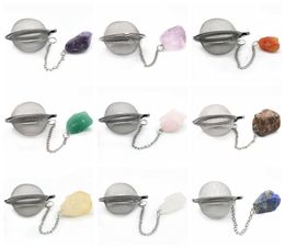 Infusers for Loose Tea Mesh Strainer with Extended Chain Key Rings Hook Stainless Steel Charm Energy Drip Trays Crystal Shaker Bal6957127