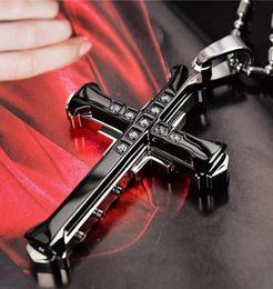 Pendant Necklaces Stainless Steel Necklace Christian Bible Prayer Women Men Black Gold Classic6464159