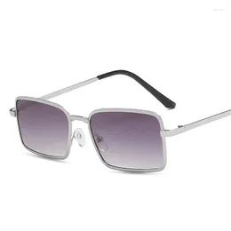 Sunglasses Rectangle Shape Men Women European American Metal Frame Sun Glasses Classic Style For