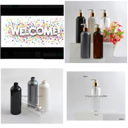 Perfume Bottle 20Pcs 300Ml Empty Plastic Lotion Bottles Liquid Soap Pump Container For Personal Care Aluminium Cosmetic Containers Drop Dht0N