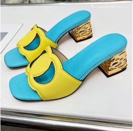 Summer's Women's Genuine Pelle Slivers Fashion e sexy sandali a tacco gollo oro vuoto Spettale per le scarpe da abbinamento per la spiaggia per spiaggia per spiaggia 35-43 35-43
