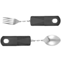 Forks Bendable Fork And Spoon Tremble Proof Tableware Tool The Elderly Stainless Steel Portable Cutlery