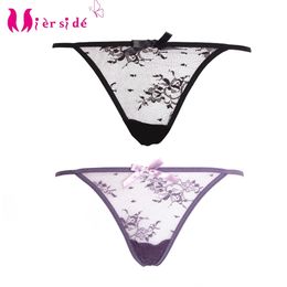 Mierside TH03 3PcsLot Women Thong Sexy Underwear Hollow Out Gstring Lady Plus size Panties 231222