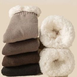 Winter Super Thicker Warm Socks Wool Male Men Women Socks Solid Socks Wool Socks Against Cold Terry 231225