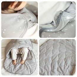 Sleeping Bags Sleeping Bags For Baby 0-24 Months Anti-Kick Blanket Infant Quilt Sleepwear 2.5Tog Stars Print Spring 100%Cotton Vest SleepsacksL231226