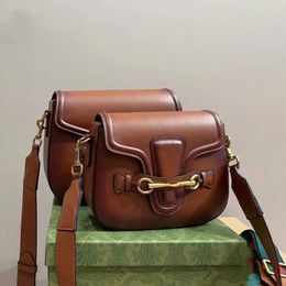 Retro saddle bag Classic Designer Lady bag Leather Shoulder Bags Fashion Shopping Satchels brown hobo handbag totes crossbody messenger bags wallet Luxury purses