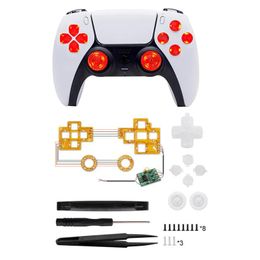 Tools Wireless Handle Modified LED Light Panel Colour Light Panel with Rocker Cap Cross Key ABXY Small Button for PS4/PS5 Controller