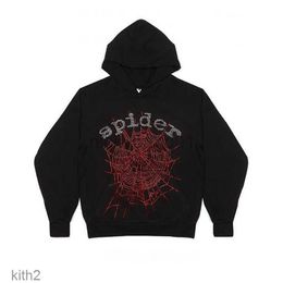 Mens Hoodies Sweatshirts Hiphop Web Spider Rhinestone Pattern Oversized Men Pullover Aesthetic Y2k Gothic Punk Sweatshirt Harajuku Casual Womens Hood NJG1