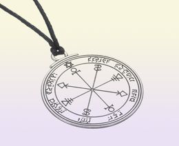 Antique Silver Talisman Pentacle of the Moon Solomon Seal Pendant Amulet Necklace2337748