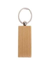 50 Blank Wooden Keychain Rectangular Key ID Can Be Engraved DIY7946258