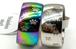 Whole 30pcs Mix pet lovers 316L band Stainless steel Rings claw Rings55131692314251