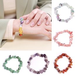 Natural Crystal Crushed Stone Bracelet Irregular Gravel Natural Gemstone Beaded Bracelet