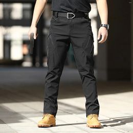 Men's Pants Solid Colour Outdoor Stretch Overalls With Large Kitchen Work For Men Cargo