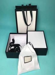 A set Designer paper box portable paper bag and dustbag Brand belt scarf storage box Christmas gift boxs men women fashion ac3259473