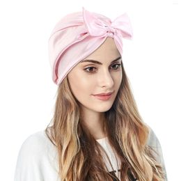 Ethnic Clothing Women Muslim Turban Hatbow Hair Bonnet Head Scarf Wrap Cover Sports Hats Trucker Hat Baseball