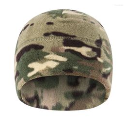 Berets Winter Fleece Caps For Men Military Tactical Hunting Hiking Hat Women Beanies Ski Fishing Cycling Warm Beanie