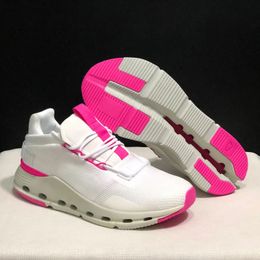 Designer Cloud Shoes Cloudnova Running Shoe Black White Pink Lightweight Lace-Up Platform Outdoor Women Men Sneakers Trainer Storlek 36-45