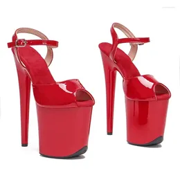 Sandals LAIJIANJINXIA 20CM/8inches PU Upper Fashion Sexy Exotic High Heel Platform Party Women Pole Dance Shoes E056