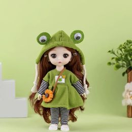 16cm Bjd Doll 1/12 Mini Bjd Toy 13 Joint Movable Cute Inverted Pocket Doll Fashion Princess DIY Girl Birthday Gift Dressing Toy 231225