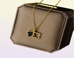 Style Luxury Designer Double Letter Pendant Necklaces 18K Gold Plated Sweater Necklace for Women Wedding Party Jewerlry Accessorie5770494